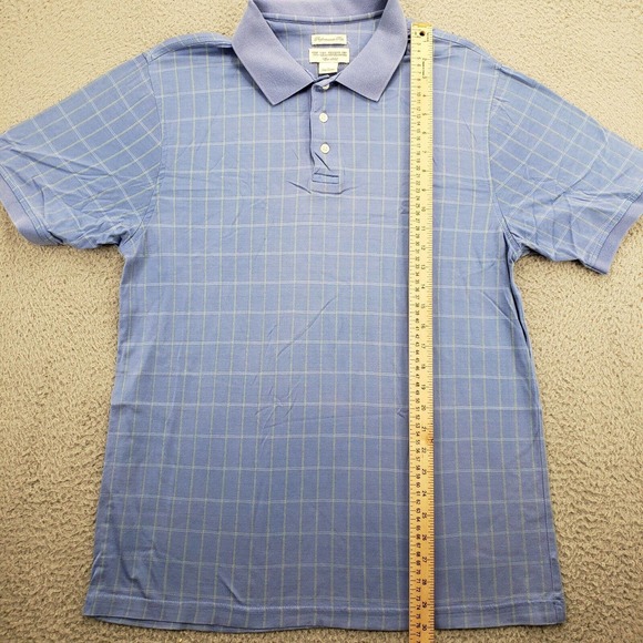 WH Belk Shirt Mens Medium Blue Performance Polo Short Sleeve Golf Outdoors - Picture 9 of 10
